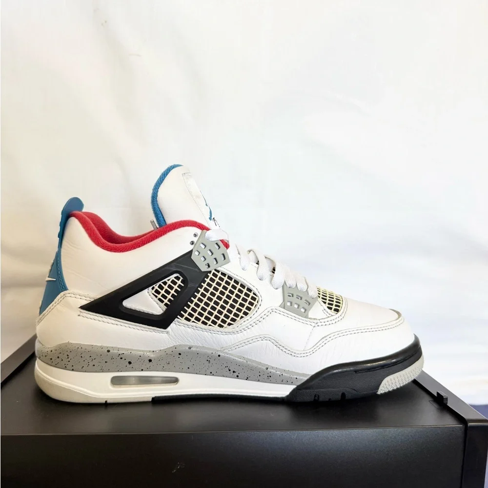AUTHENTIC Jordan 4 Retro SE “What The” size 9 CI1184-146 2019 PRE-OWNED - Picture 3 of 9
